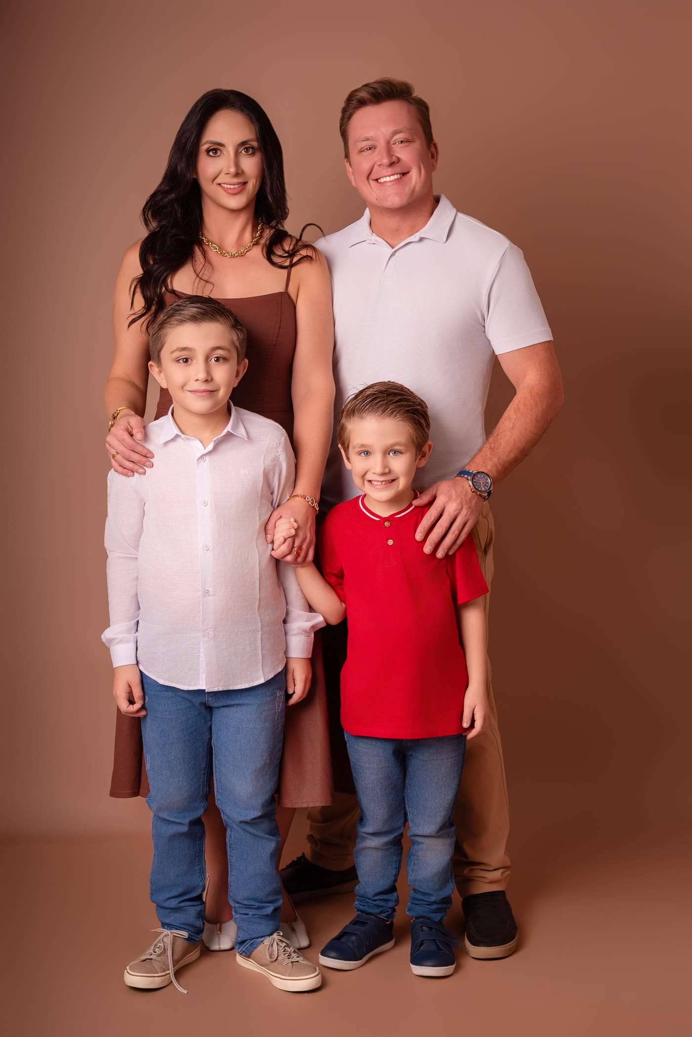 Erickson Henrique Kwasniewski com a família. Engenheiro civil e fundador da EHK Engenharia