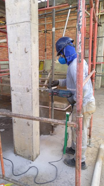 Reforço e reabilitação de estruturas, foto 2. Obra executada pela EHK Engenharia